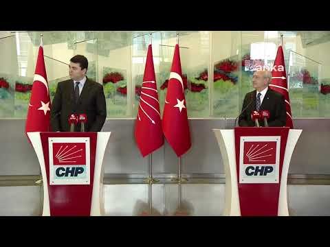 CHP Genel Başkanı Kemal Kılıçdaroğlu ve DP Genel Başkanı Gültekin Uysal Açıklama Yapıyor
