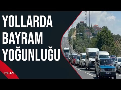 Kurban Bayramı tatilinin ilk gününde İstanbul-Tekirdağ kara yolunda araç yoğunluğu yaşanıyor