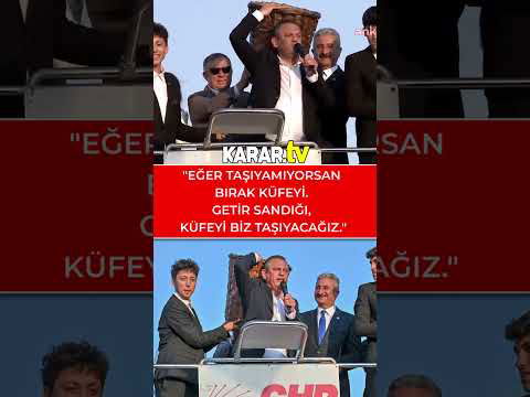 Özgür Özel sırtında “Küfe” ile, Erdoğan’a seslendi #shorts